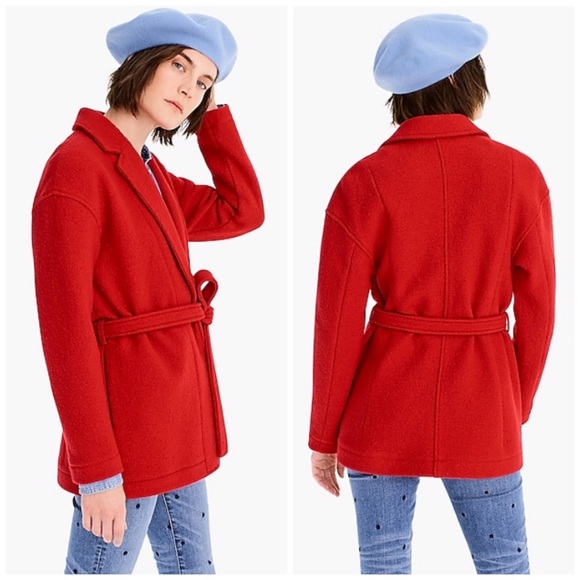 j crew camille short wrap coat